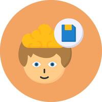 Save Flat Circle Style Icon vector