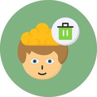 Cycle Bin Flat Circle Style Icon vector