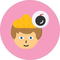 Bomb Flat Circle Style Icon vector