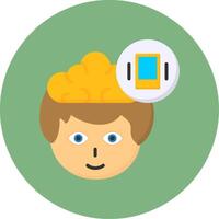 Vibrate Flat Circle Style Icon vector