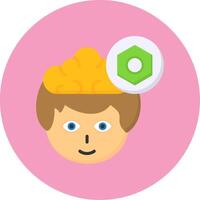 Setting Flat Circle Style Icon vector