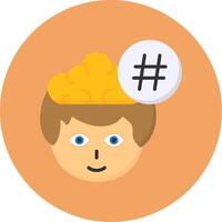 Hashtag Flat Circle Style Icon vector
