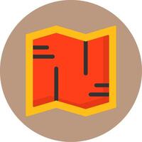 Map Flat Circle Style Icon vector