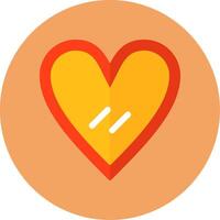 Heart Flat Circle Style Icon vector