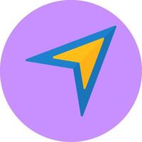 Send Flat Circle Style Icon vector