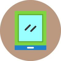 Tablet Flat Circle Style Icon vector
