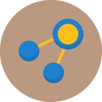 Share Flat Circle Style Icon vector