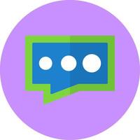 Message Flat Circle Style Icon vector
