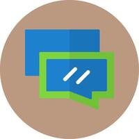 Conversation Flat Circle Style Icon vector