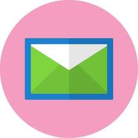 Email Flat Circle Style Icon vector