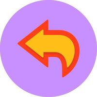 Undo Flat Circle Style Icon vector