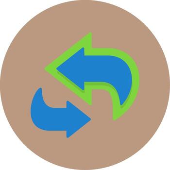 Refresh Flat Circle Style Icon vector