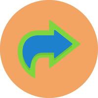 Redo Flat Circle Style Icon vector