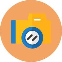 Camera Flat Circle Style Icon vector