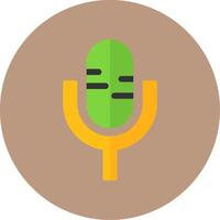 Microphone Flat Circle Style Icon vector