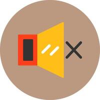Mute Flat Circle Style Icon vector