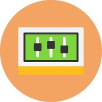 Setting Flat Circle Style Icon vector