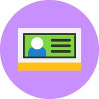 Office id Card Flat Circle Style Icon vector