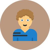 User Flat Circle Style Icon vector