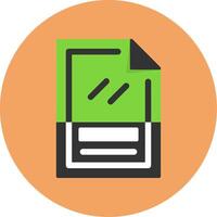File Flat Circle Style Icon vector