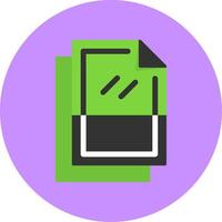 Copy Document Flat Circle Style Icon vector