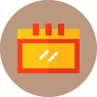 Calender Flat Circle Style Icon vector