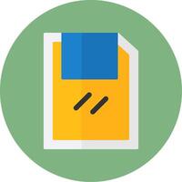 Save Flat Circle Style Icon vector