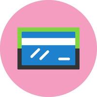 Credit Card Flat Circle Style Icon vector
