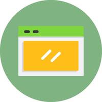 Website Flat Circle Style Icon vector