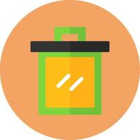Recycle Bin Flat Circle Style Icon vector