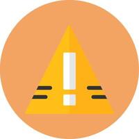 Exclamation mark Flat Circle Style Icon vector