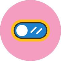 Toggle Button Flat Circle Style Icon vector