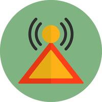Brodcast Flat Circle Style Icon vector