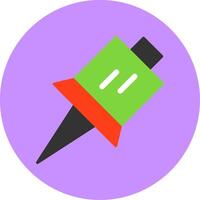 Pin Flat Circle Style Icon vector