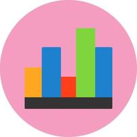 Analytics Flat Circle Style Icon vector