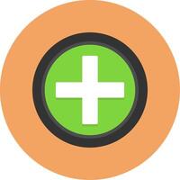 Add Flat Circle Style Icon vector