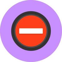 Remove Flat Circle Style Icon vector