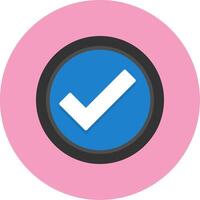 Chekmark Flat Circle Style Icon vector