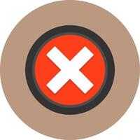 Crossmark Flat Circle Style Icon vector