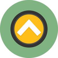 Chevron Up Flat Circle Style Icon vector
