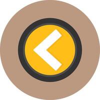 Chevron Backward Flat Circle Style Icon vector