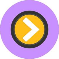 Chevron Forward Flat Circle Style Icon vector