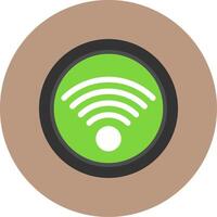 Wifi Flat Circle Style Icon vector