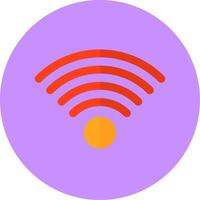 Wifi Signal Flat Circle Style Icon vector