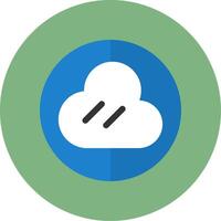 Cloud Sliped Slip Style Icon vector