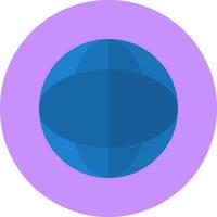 Globe Flat Circle Style Icon vector