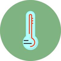 Thermometer Flat Circle Style Icon vector