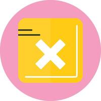 Cross Flat Circle Style Icon vector