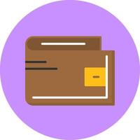 Wallet Flat Circle Style Icon vector