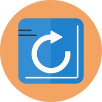 Undo Flat Circle Style Icon vector